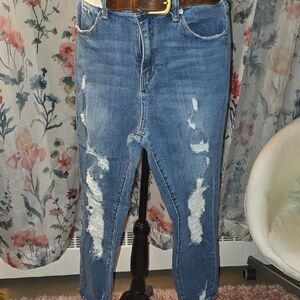 RISEN L.A Distressed Blue Jeans